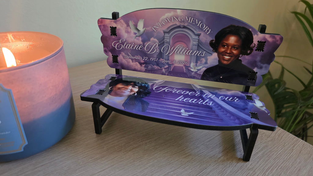 Personalized Memorial Keepsake Bench Plaque