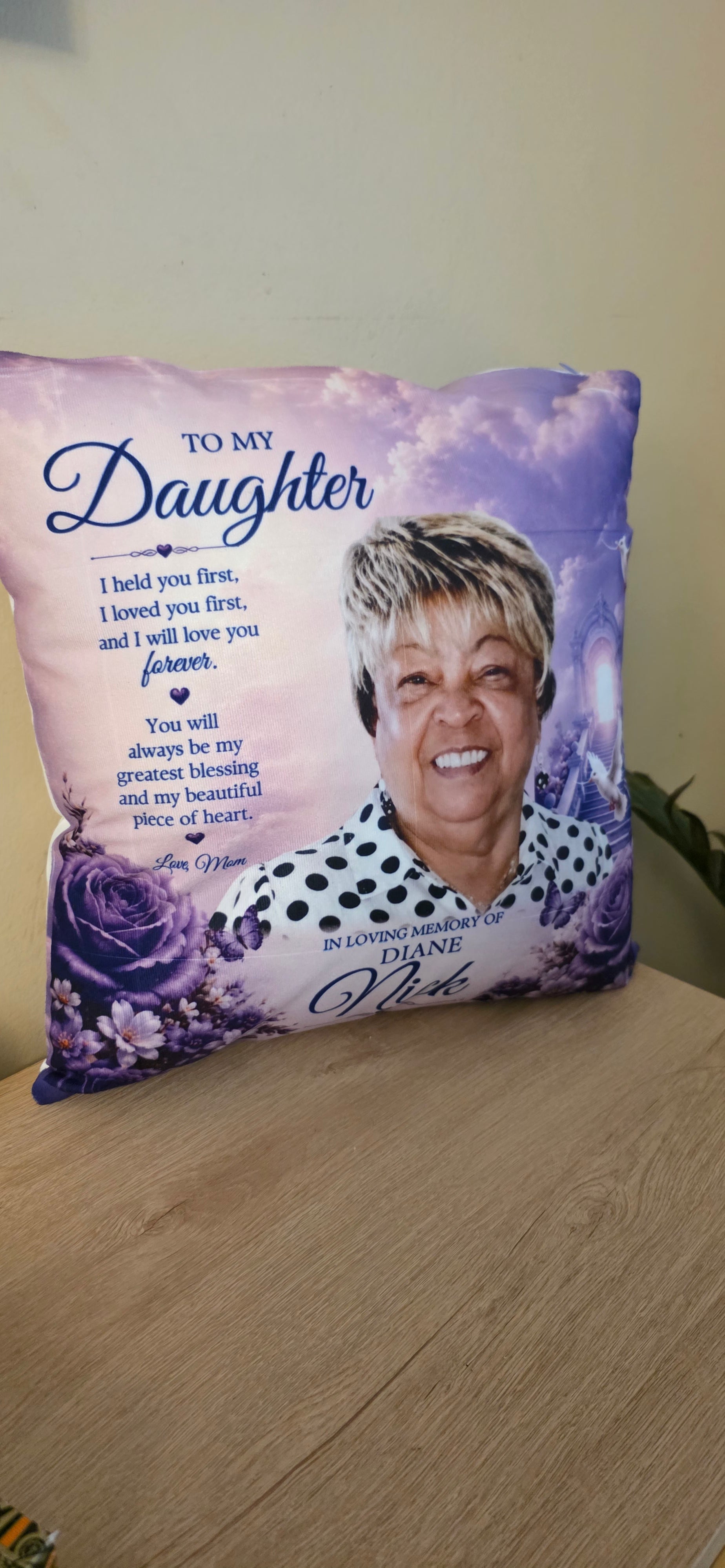 Held Close | Personalized Memorial Photo Pillow