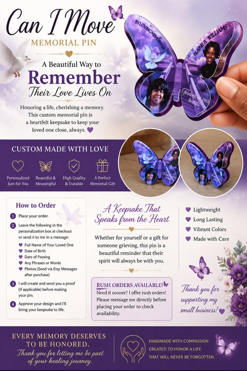 Butterfly keepsake pins